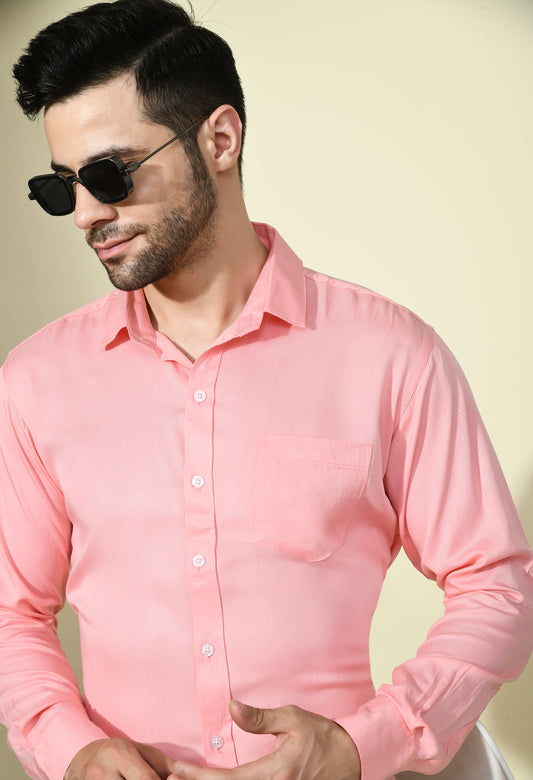 BABY PINK BAMBOO COTTON SHIRT