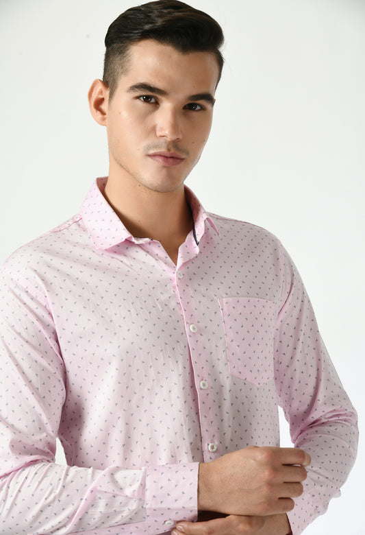 PINK SMALL PRINTS SHIRT