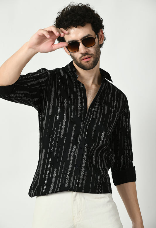 PARTY WEAR BLACK  SHIRTS